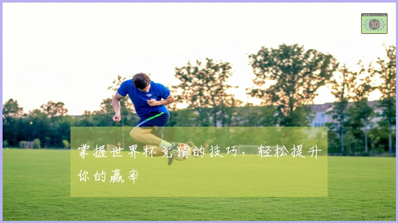 掌握世界杯竞猜的技巧，轻松提升你的赢率
